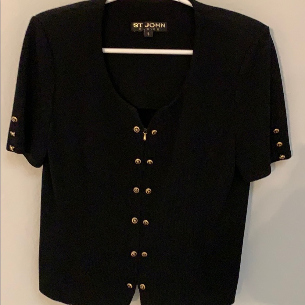 St. John’s Basics Black Zippered Jacket